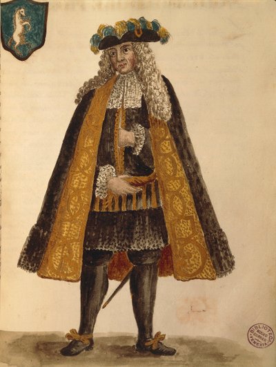 Sardinian ambassador, from Gli Abiti de Veneziani by Jan van Grevenbroeck or Giovanni Grevembroch by Jan van Grevenbroeck