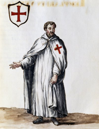 Templar Knight, Illustration from Costumes of Venetians of Almost Every Age, Diligently Collected and Painted in 18th Century, Giovanni di Grevembroch by Jan van Grevenbroeck