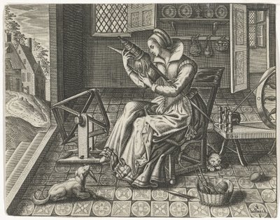 Spinster in an Interior by Jan van Halbeeck
