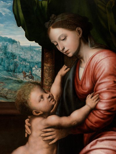 Virgin with Child (detail) by Jan van Hemessen