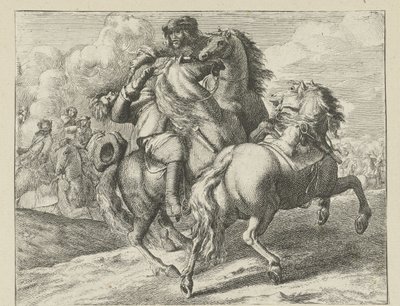 Soldier on Horseback Shot Down (Cavalry Scenes series) by Jan van Huchtenburg (possibly copy after)