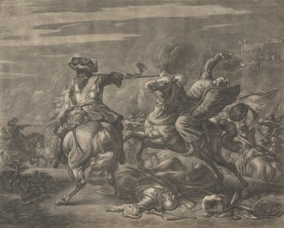 Battle Scene - Death of a Turk by Jan van Huchtenburg