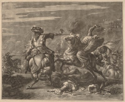 A Horseman Shooting a Turk from His Horse by Jan van Huchtenburgh