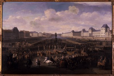 Louis XIV Approaching the Pont Neuf, Paris by Jan van Huchtenburgh