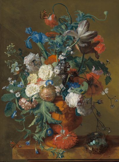 Flowers in an Urn by Jan van Huysum