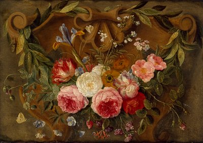 Decorative Still-Life Composition with a Garland of Flowers by Jan van Kessel
