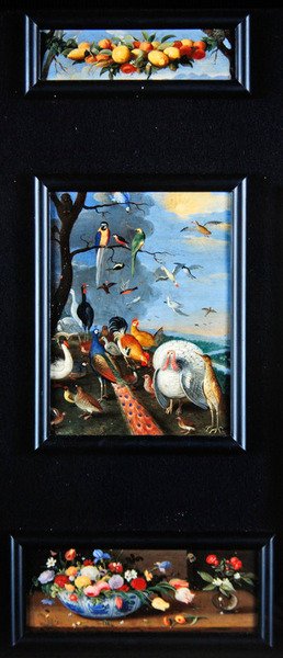 Still Life - Garland of Fruit, Various Birds, Bouquets by Jan van Kessel the Elder