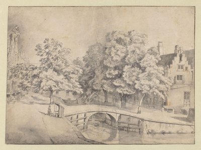 View of the Leidsegracht in Amsterdam, Seen from the Keizersgracht by Jan van Kessel