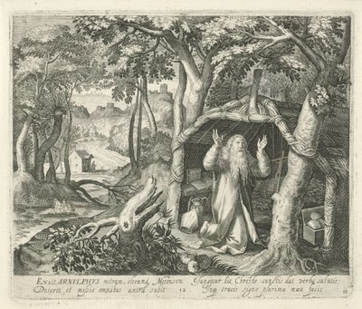Saint Arnulphus of Metz as a Hermit, Saints and Hermits by Jan van Londerseel