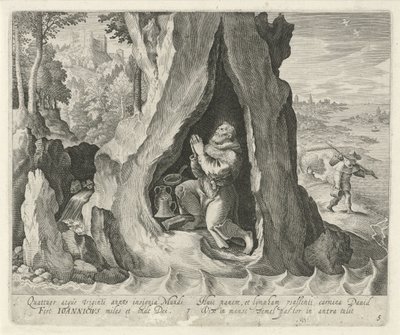 Saint Johannicius of Bithynia as a Hermit (Series: Saints and Hermits) by Jan van Londerseel