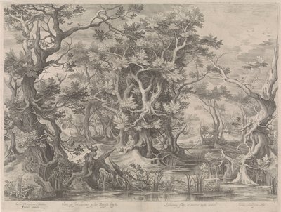 John the Baptist Praying in a Marsh Landscape by Jan van Londerseel