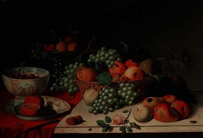 A Basket of Grapes and Apples by Jan van Os