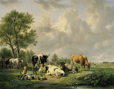 Meadow with Animals by Jan van Ravenswaay