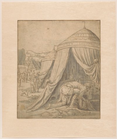 Acham Buries the Stolen Goods by Jan van Scorel (school of)