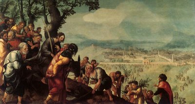 Entry of Christ into Jerusalem, Central Panel from a Triptych, c.1526 by Jan van Scorel