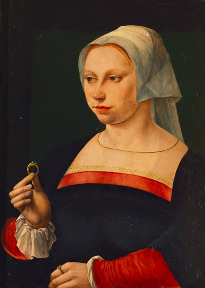 Portrait of a Lady holding a Ring by Jan van Scorel