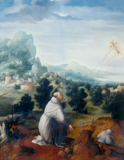St. Francis of Assisi receiving the stigmata by Jan van Scorel
