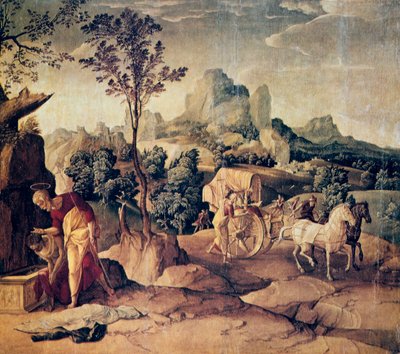 The Apostle Philip Baptizing the Eunuch, 16th Century by Jan van Scorel