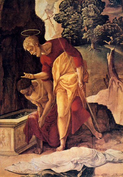 The Apostle Philip Baptizing the Eunuch (detail) by Jan van Scorel