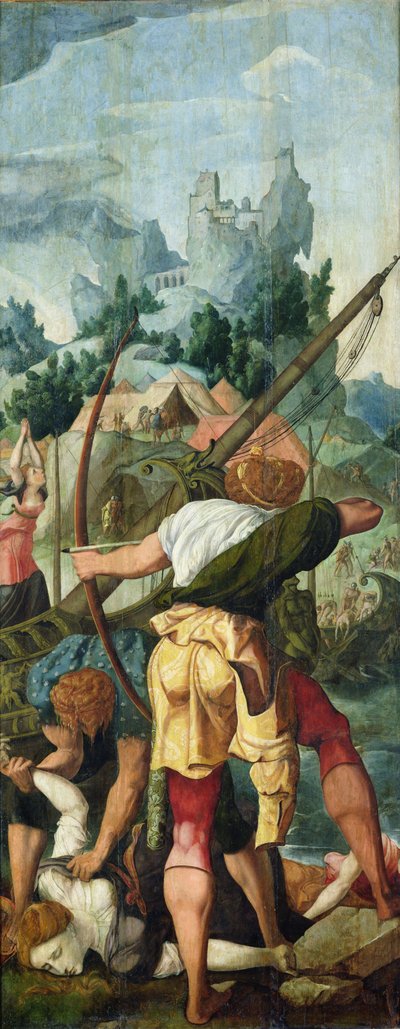 The Martyrdom of the Virgins, right panel from the Triptych of Saint Ursula and the Eleven Thousand Virgins by Jan van Scorel