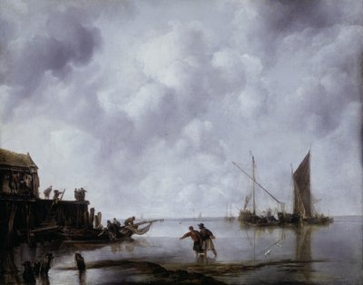 Fishing Boats in a Calm by Jan van de Capelle or Cappelle