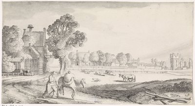 Farmer with Packhorse on a Country Road by Jan van de Velde (II)