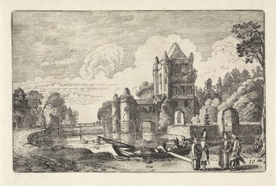 Landscape with the Amsterdam Gate in Haarlem (Landscapes series) by Jan van de Velde (II)