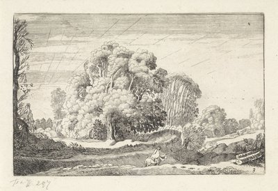 Rider in a Landscape at Sunrise by Jan van de Velde (II)