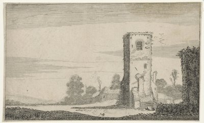 Ruins of a Tower in a Landscape by Jan van de Velde (II)