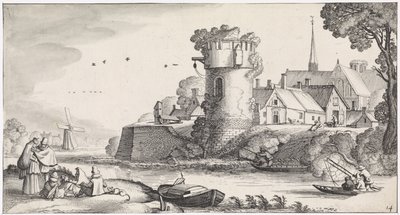 Watchtower by a River by Jan van de Velde (II)
