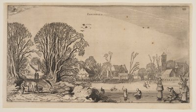 January, from The Twelve Months of the Year by Jan van de Velde II