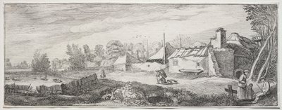 Some Pleasing Landscapes and Ruins of Ancient Monuments: Dilapidated Farm by Jan van de Velde II