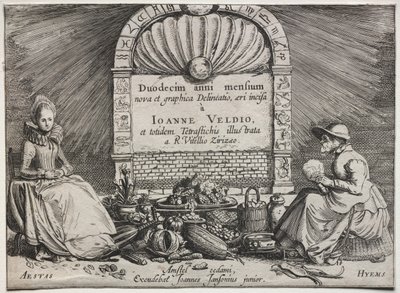 The Twelve Months: Title Page by Jan van de Velde II