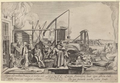 Ignis (Fire) by Jan van de Velde II, after Willem Buytewech