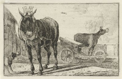 Two Donkeys by Jan van den Hecke
