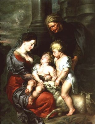 Madonna and Child with St. Elizabeth and the Infant St. John the Baptist by Jan van den Hoecke