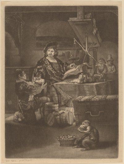 Jan Uytenbogaert by Jan van der Bruggen after Rembrandt van Rijn