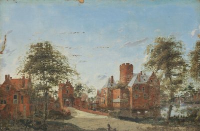 Loenersloot Castle on the Angstel by Jan van der Heyden (manner of)