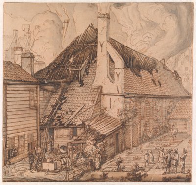 The Fire in the Soapworks “De Bruynvis” by Jan van der Heyden