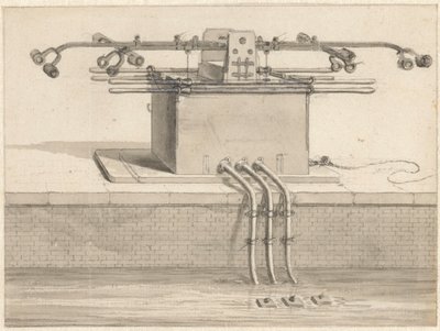 Double Suction Pump for the Hose Fire Engine by Jan van der Heyden