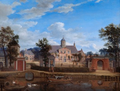 The Chateau of Goudestein, on the River Vecht, Near Maarsen by Jan van der Heyden