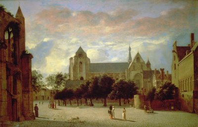 View of the Grote Kerk at Veere from the South by Jan van der Heyden