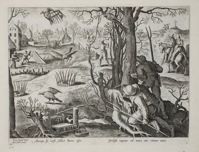 Birdcatchers Using Traps Baited with Rats to Capture Hawks, plate 64, illustration from 