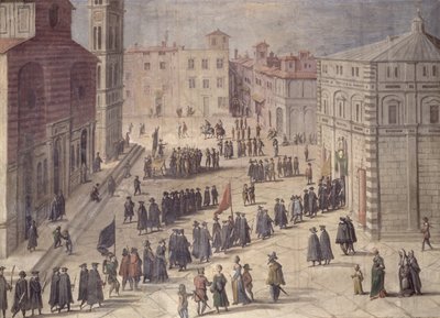 Festival of Homage in the Piazza del Duomo, Florence, 1555 by Jan van der Straet