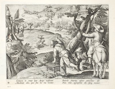 Fowlers Catching Crows, Illustration from 