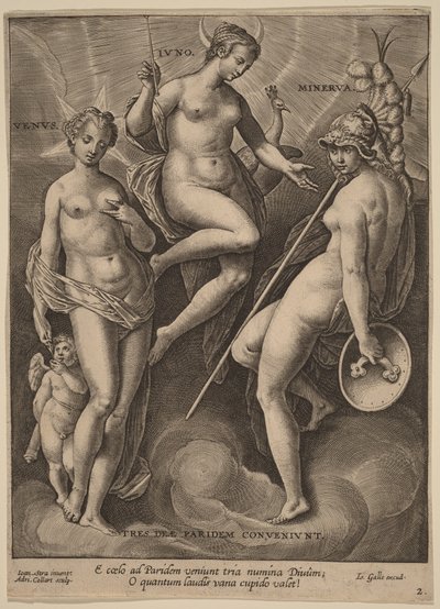 Venus, Juno and Minerva by Jan van der Straet