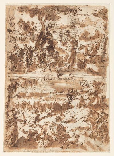 Above: Erminia and the Shepherd; Below: Atalanta Hunting the Calydonian Boar by Jan van der Straet, called Stradanus