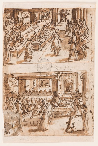 Dance of Salome; (detail) by Jan van der Straet, called Stradanus