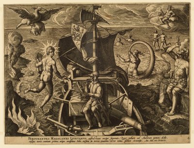 Ferdinandes Magalanes Lusitanus, plate 4 from Americae Retectio by Jan van der Straet, called Stradanus
