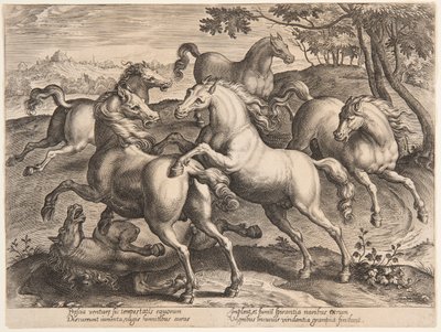 Fighting Horses, from the Fourth Set of 